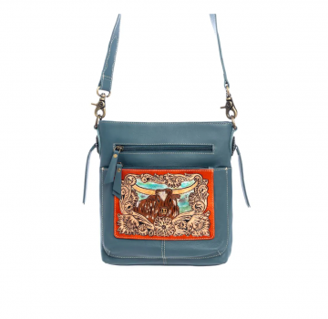 Stella Steer Hand-Tooled Bag