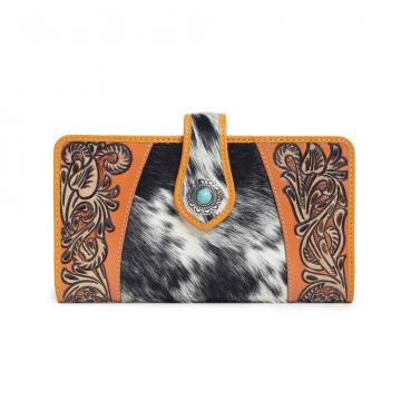 Las Mijitas Wallet in Blaze Orange