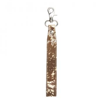 Bullrun Hill Key Fob in Brown & White