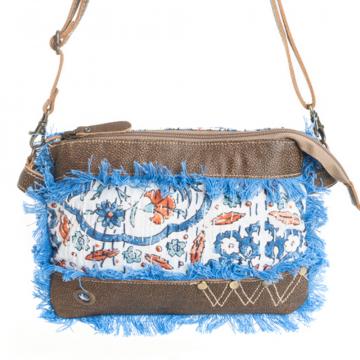 Whispers of azure wildflowers  Small Crossbody Bag