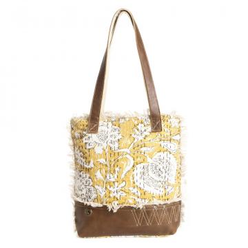 Golden Prairie Leaf Mini Tote Bag