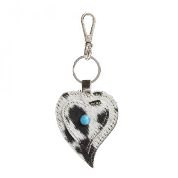 Heart's Love Key Fob in Black & White