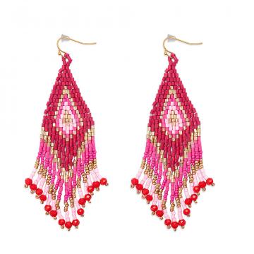 Lifesong Beaded Earrings in Scarlet