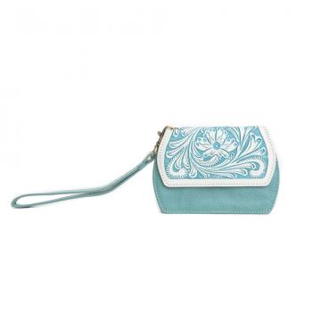 Canyon Bloom Wallet in Turquoise