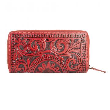 Sunset Valley Wallet in Crimson