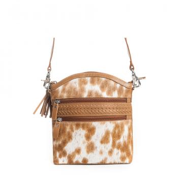 Wild Spirit Crossbody Bag in Brown & White