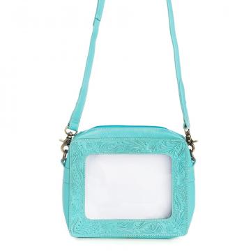 Open Vista Clear Bag in Turquoise