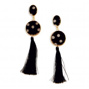 Black Frill Earrings