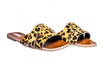 Leopard Print Layered Sandal