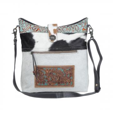 "Rustic tinge Hand-Tooled Bag"