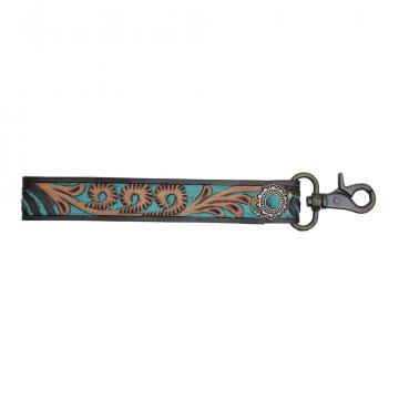 AQUA FEATHER KEY FOB