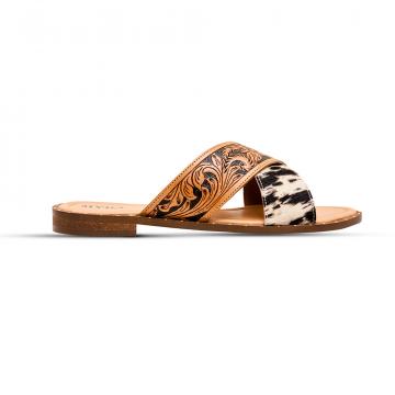 Chappy Western Hand-Tooled Sandals