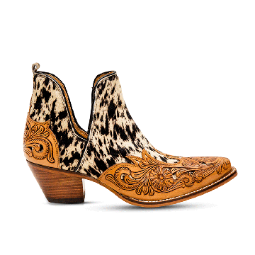 West Street Western Hand-Tooled Booties