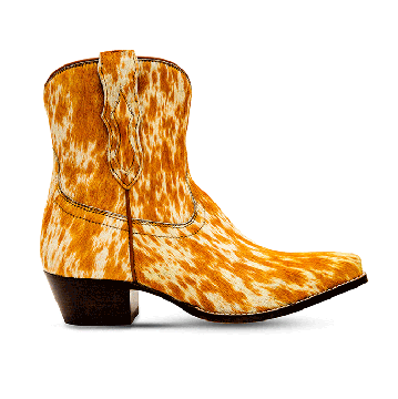 Cowdie Western Hairon Leather Booties