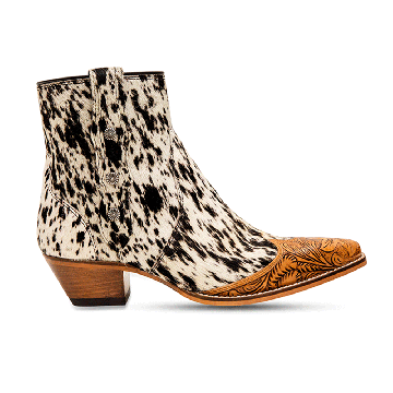 Rocker Western Hand-Tooled Booties