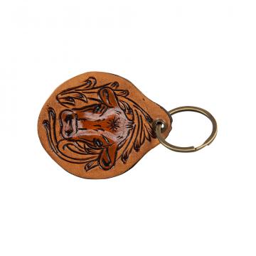 Steer Trail Hand-Tooled Key Fob