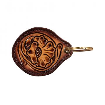 Country Moonrise Hand-Tooled Key Fob