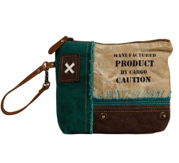 Burlander Patch Teal Pouch