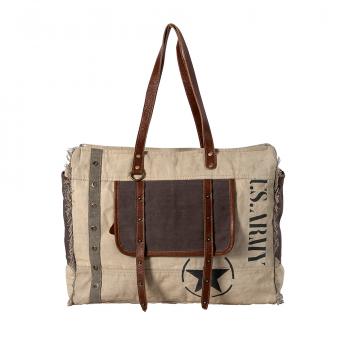 Army Motif Weekender Bag