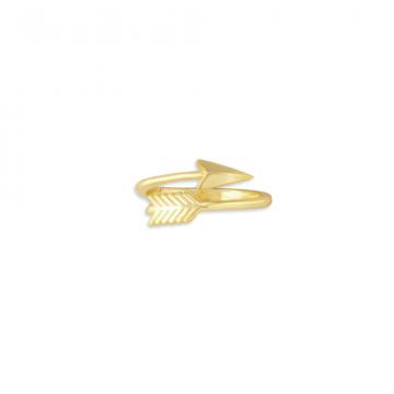 Eternal Looped Arrow Gold Tone Ring