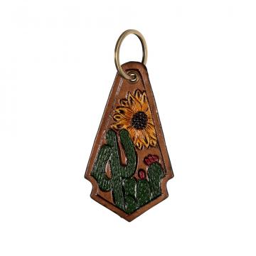 Sunflower in the Cactus Key Fob