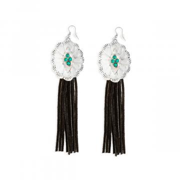 Zinnia Canyon Fringe Earring in Black