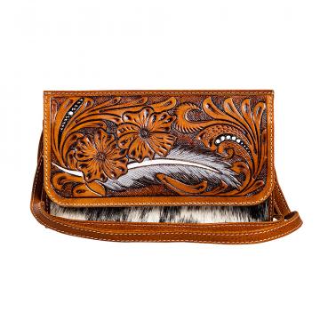 Feather Point Hand-tooled Bag