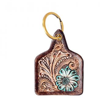 Bella Sophia Hand-tooled Key Fob