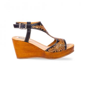 Talitha Hand-tooled Wedge Shoe