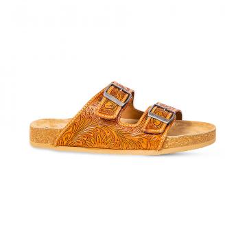 Molly Megan Hand-tooled Sandals