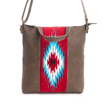 Talon View Tote Bag in Coco & Red