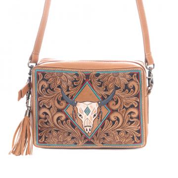 Age of the Steer Small Hand-Tooled Bag