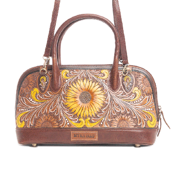 Pueblo Petals Hand-Tooled Bag