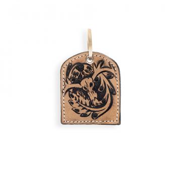 Mountain High Hand-tooled Leather Key Fob