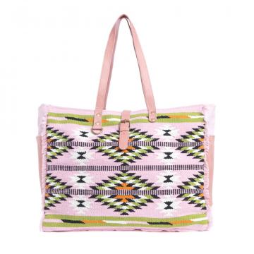 Angel Fire Weekender Bag in Meadow Pink