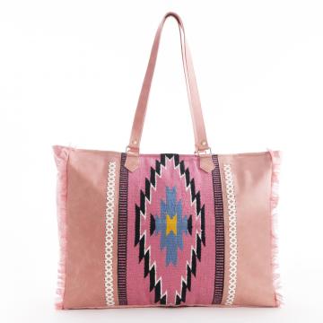 Wagon Trails Weekender Bag in Pink