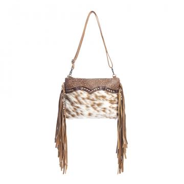 Mescalaro Hill Leather & Hairon Bag in Warm Caramel