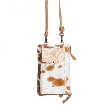 Wild Chic Phone Case Bag in Brown & White