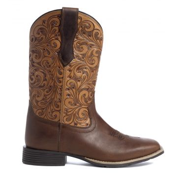 Camilita Hand-tooled Boots in Brown