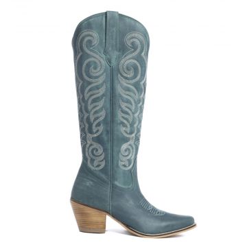 Nalejandra Boots in Deep Turquoise