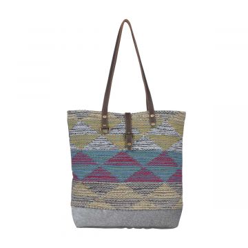 Multicolored waves 
Tote Bag