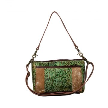 Myra Blossom Etched Leather & Hair On Bag