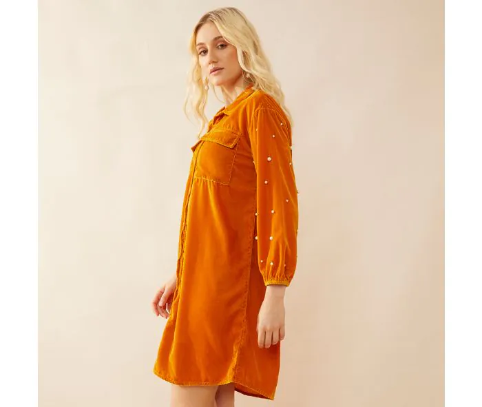 Oakrey Velvet Shirt Dress