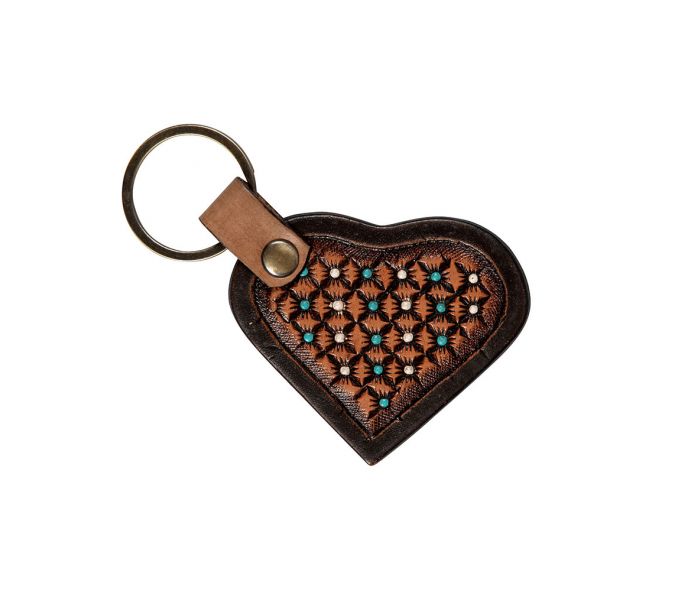 Tooled Heart Bag Charm